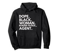 Donna Nera stupefacente, Agente della pattuglia di frontiera, African American Pride Felpa con Cappuccio