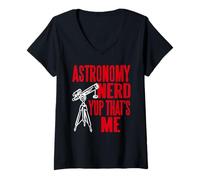 Donna Nerd di Astronomia Sì Questo Sono Io Accessori Maglietta con Collo a V