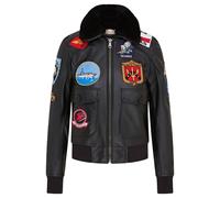 Donna Nero Top Gun Tom Cruise pelle di Pecora Collare A2 Giacca Bomber IN Pelle