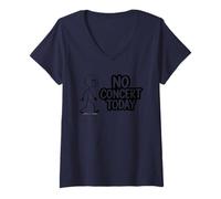 Donna Nessun Concerto Oggi Divertente Amante della Musica Appassio Maglietta con Collo a V