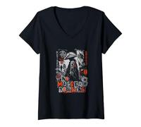 Donna Nessun residuo Ronin Samurai Guerriero Giapponese Maglietta con Collo a V