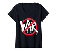 Donna Nessuna Guerra Anti Stop War Maglietta con Collo a V