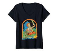 Donna Never Give Up Zombie Sarcastic Retro Funny Adult Humor Maglietta con Collo a V