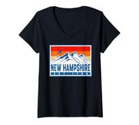 Donna New Hampshire Maglietta con Collo a V