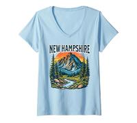 Donna New Hampshire Maglietta con Collo a V