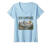 Donna New Hampshire Maglietta con Collo a V