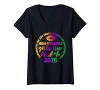 Donna New Orleans Girls Trip 2026 Apparentemente Problemi Insieme Maglietta con Collo a V