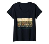 Donna New Orleans Louisiana Brush Stroke Skyline Orgoglio Maglietta con Collo a V
