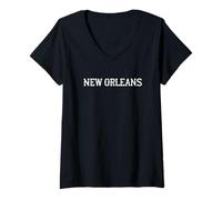 Donna New Orleans Maglietta con Collo a V