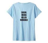 Donna New Social Media Killed Romance Maglietta con Collo a V