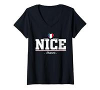 Donna Nice France Maglietta con Collo a V