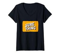 Donna Nice Sure Thing Costume Grafico Maglietta con Collo a V
