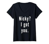 Donna Nicky? Ti ho preso. Maglietta con Collo a V