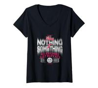 Donna Niente a Qualcosa - Urban Streetwear Statement Maglietta con Collo a V