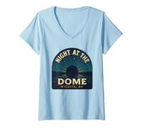 Donna Night at Dome Camicia Retro Wichita KS Stargazing View Maglietta con Collo a V