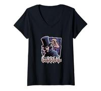 Donna Nikolai Gogol Surreale Autore Russo Gotico Bookworm Maglietta con Collo a V
