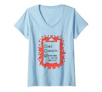 Donna Nizza Naughty List Never Mind I'll Buy My Own Stuff Christmas Maglietta con Collo a V