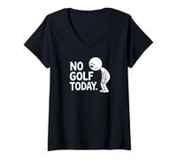 Donna No Golf Today Maglietta con Collo a V