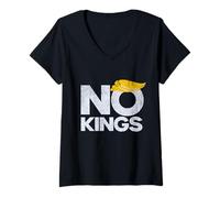 Donna No Kings Day Maglietta con Collo a V