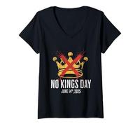 Donna No Kings Day Maglietta con Collo a V