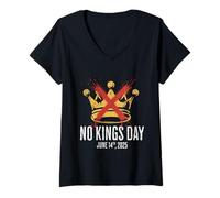Donna No Kings Day Maglietta con Collo a V