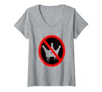 Donna No Kings in America Political Protest Crown Design Maglietta con Collo a V