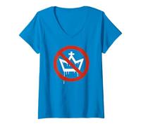 Donna No Kings in America Political Protest Crown Design Maglietta con Collo a V