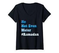 Donna No, nemmeno Il digiuno in Acqua Ramadan Musulmano 2026 Ragazzi Musulmani Maglietta con Collo a V