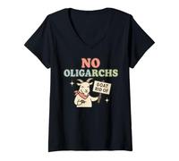 Donna No Oligarchi Goat Rid of Maglietta con Collo a V