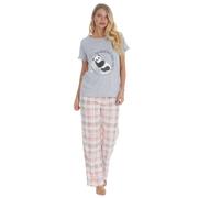 Donna 'No Sonno But Still Carino' Panda Set Pigiama Con Pantaloni IN Pile