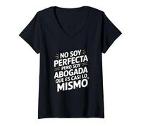Donna No Soy Perfecta Pero Soy Abogada, Umorismo Abogado Maglietta con Collo a V