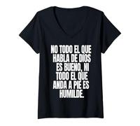 Donna No Todo El Que Habla de Dios es Bueno Ni Todo El Que anda a Maglietta con Collo a V