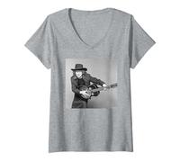 Donna Noddy Holder Slade Frontman Ritratto di Allan Ballard Maglietta con Collo a V