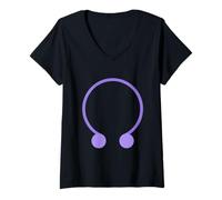 Donna Nodi Lunari Rahu Ketu - Pianeta Astrologia Vedica Zodiaco Maglietta con Collo a V