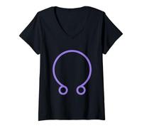 Donna Nodi Lunari Rahu Ketu - Pianeta Astrologia Vedica Zodiaco Maglietta con Collo a V