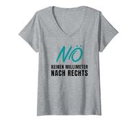 Donna NÖ - Nessun millimetro a Destra Maglietta con Collo a V