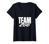 Donna Nome della squadra Zoe, tifo per il supporto di Zoe Maglietta con Collo a V