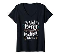 Donna Non Bossy Ho solo idee migliori Smart Bossy Persona Maglietta con Collo a V