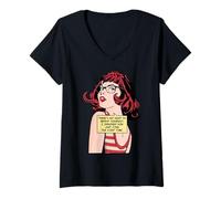 Donna Non c'è Bisogno di ripetere Te Stesso Ti Ho ignorato Pop Art Maglietta con Collo a V