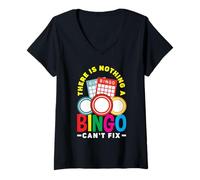 Donna Non c'è niente che un bingo non possa risolvere il divertimento Maglietta con Collo a V