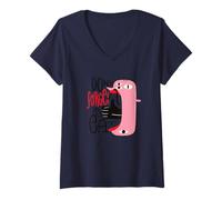 Donna Non dimenticare di mangiare - Weird Positivity Art Maglietta con Collo a V