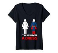 Donna Non è mai Stato Un Vestito da Donna, Supereroe, Girl Power Maglietta con Collo a V