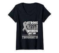 Donna Non I Miei Pensieri - Disturbo della Comunicazione Afasia Maglietta con Collo a V