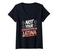 Donna Non Il Tuo Mese stereotipato del Patrimonio ispanico Latino Maglietta con Collo a V