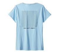 Donna Non obbedire Maglietta con Collo a V
