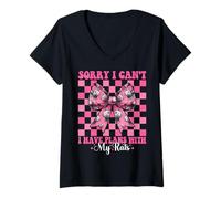 Donna Non posso avere piani con i miei ratti Funny Rat Girl Mamma Mouse Maglietta con Collo a V