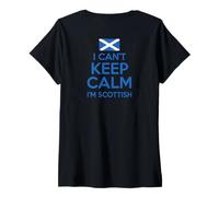 Donna Non RIESCO A Mantenere LA Calma Sono Scozzese Funny Scotland Meme ON Back Maglietta con Collo a V