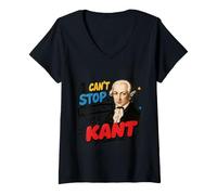 Donna Non riesco a Smettere di philosphpzing Ma io Kant Maglietta con Collo a V
