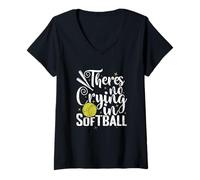 Donna Non Si Piange nel Softball Maglietta con Collo a V