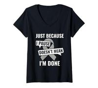 Donna Non Significa Che Ho Finito - Disturbo della Comunicazione Maglietta con Collo a V